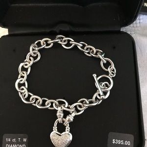 Sterling silver diamond bracelet